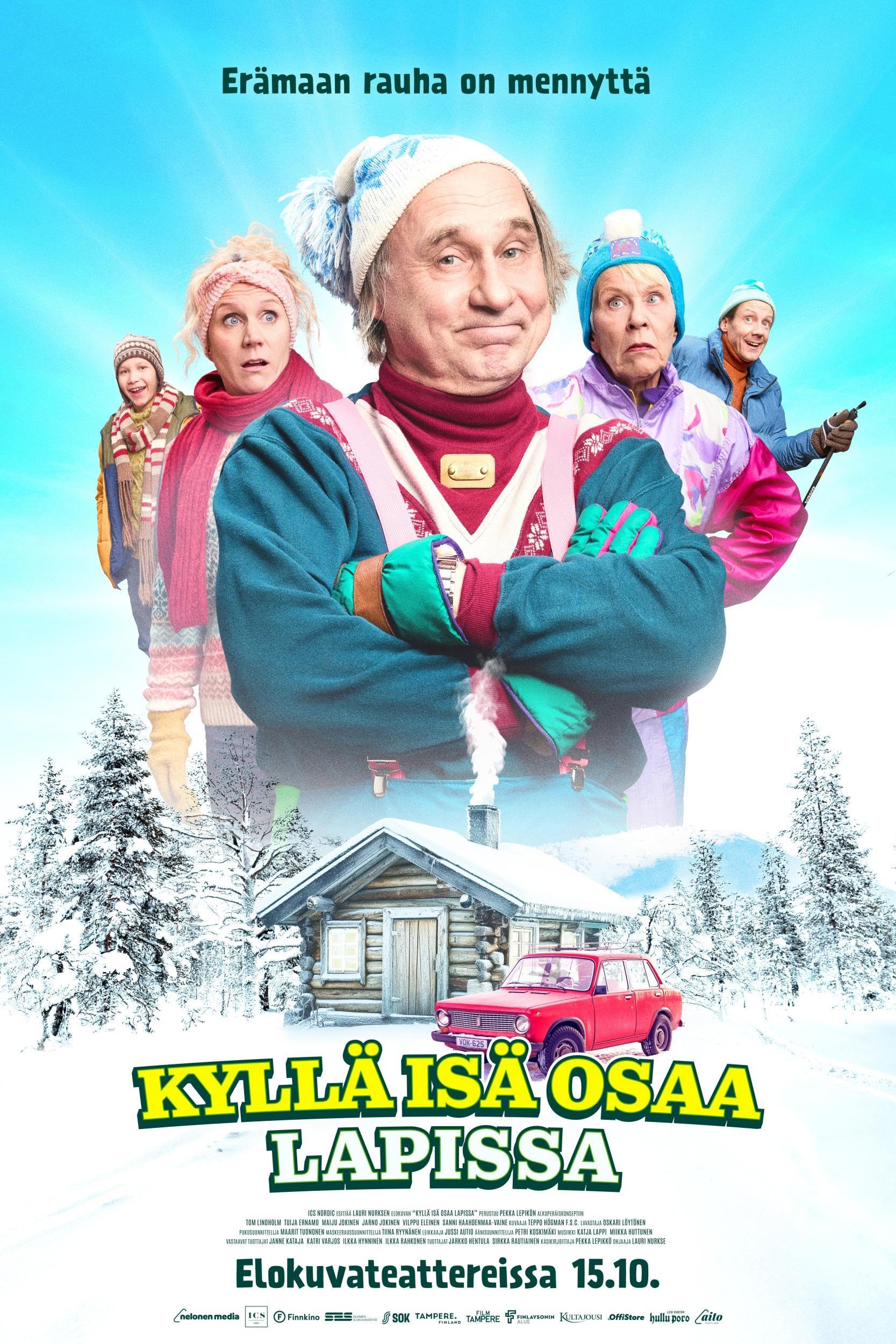 Kyllä isä osaa Lapissa juliste